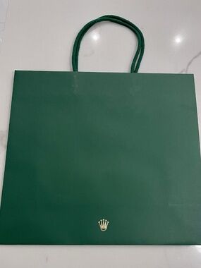 100% Authentic Rolex Green Medium Shopping Bag